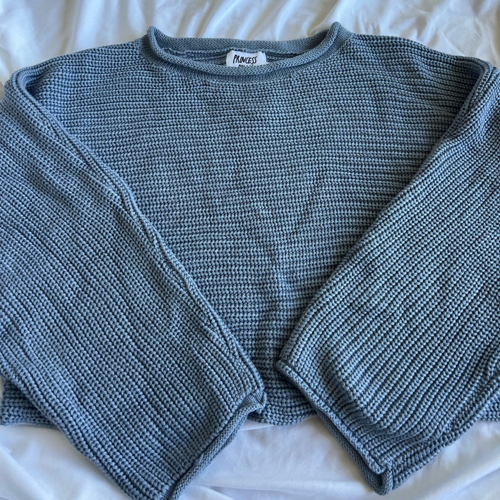 Princess Polly Light Blue Knit Sweater